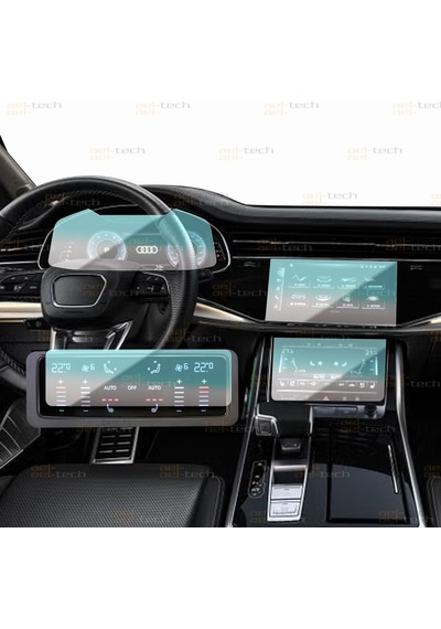 Audi Q7 Uyumlu Navigasyon , Dijital Gösterge Ve Klima Kontrol 9h Nano Koruyucu 4lü Set 2020-2026