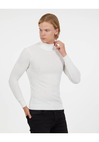 Slim Fit Naturel Pamuk Balıkçı Yaka Kazak Tüylenmeyen Rahat Slimfit Triko Dar Kesim Kazak Ekru Slim Fit Naturel Pamuk Balıkçı Yaka Kazak Tüylenmeyen Rahat Slimfit Triko Dar Kesim Kazak Ekru