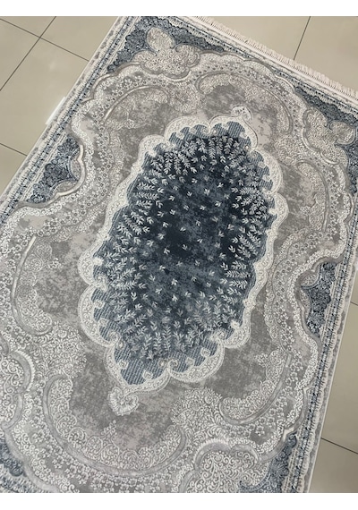 Merinos Halı Rodin Serisi 19777 036 Akrilik Halı Salon Oturma Odası Halısı Gri - Lacivert