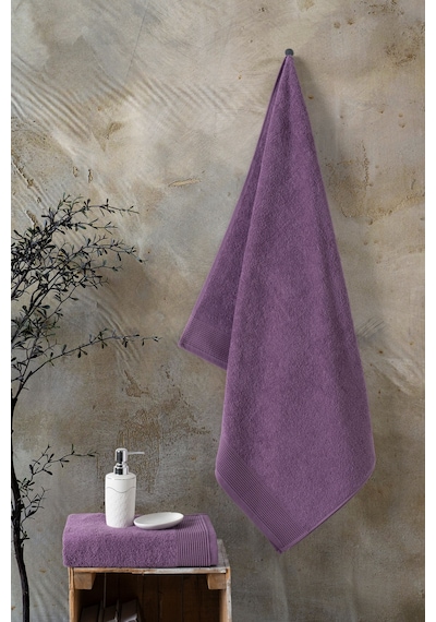 Varol Royal Serisi 2 Li Havlu Seti 50x90 & 90x150 Cm, 500 Gsm Premium Mürdüm