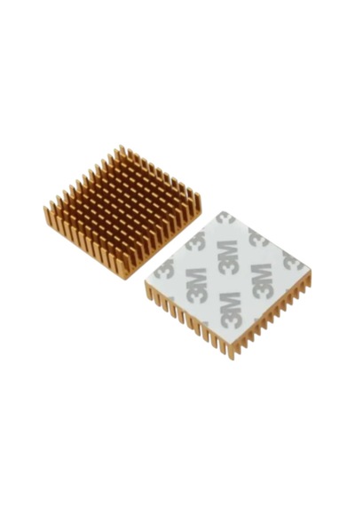 Peltier Uyumlu Alüminyum 4x4cm Soğutucu Gold Renk Termal Çift Taraflı Bantlı Diğer