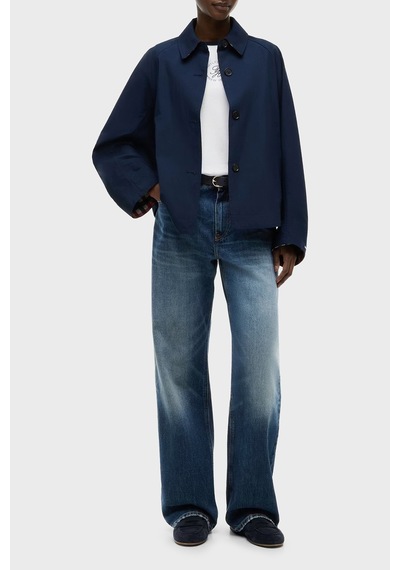 Tommy Hilfiger Logolu Su İtici Regular Fit Ceket Kadın Mont Ww0ww49844 C1g Lacivert