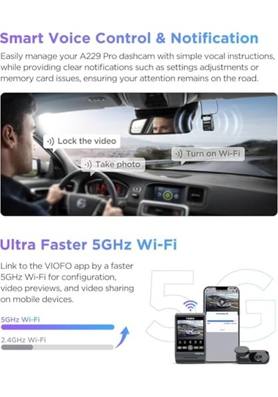 Pro 4k Hdr Starvis 2 Sensörlü Wi-fi S'li Araç Kamerası Diğer