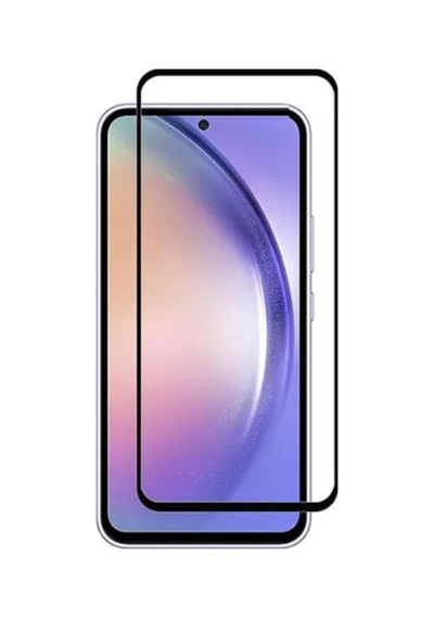 Samsung Galaxy A55 Uyumlu Tam Kaplayan Premium Ekran Koruyucu Cam Anti-static Özellikli Siyah Çerçeveli