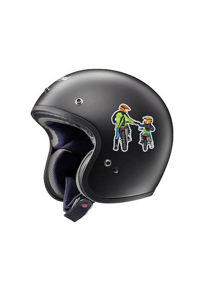Cross Motor Baba Çocuk Araba, Motorsiklet, Kask, Laptop, Cam Sticker 13x12 Cm