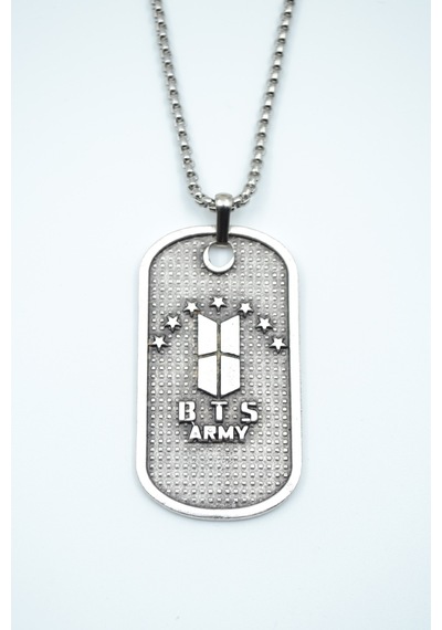 Bts Army Künye Örme Zincir Kolye Gümüş
