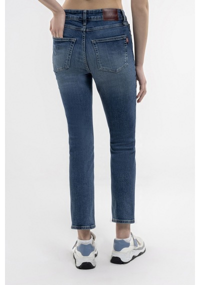 Loft Mom Slim Fit Kadın Pantolon Lf2036263 Mavi