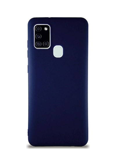Samsung Galaxy Uyumlu A21s Kılıf Kamera Korumalı Silikon Rubber Arka Kapak Lacivert