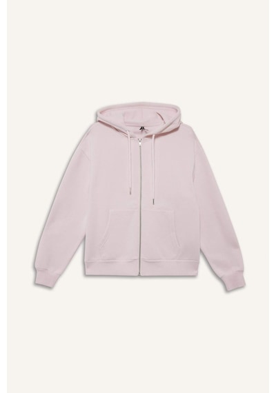 Defacto Relax Fit Kapüşonlu Sweatshirt C1809AX25SP Pembe