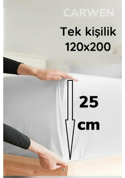 Lionas Ranforce Pamuk Kumaş Lastikli Çarşaf Seti 120x200 Kırmızı