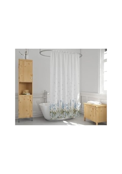 Ayrex Tropik Home Kır Banyo Perdesi Askı  180x200cm Tek Kanat Duş Perdesi, Renkli Çiçekli Banyo Duş Perdes Genel