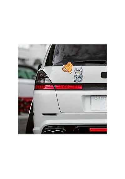 Ayrex Arabaya Tırmanan 3'lü Kedi Sticker Seti Diğer