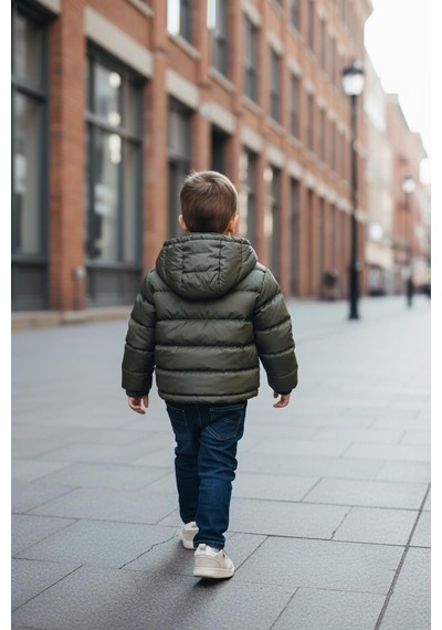 Benitto Kids Erkek Bebek Şişme Mont 51374 Haki