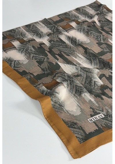 Miray Nevada Büyük Boy Organik Pamuk Eşarp - 120 X 120 - 06451 Hardal