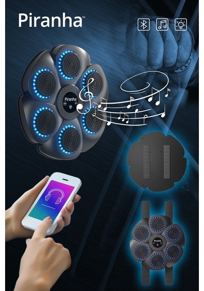T 227 Refleks Geliştirici Boks Eğitim Makinesi Bluetooth Rgb Işıklı Müzikli Eldiven Hediye