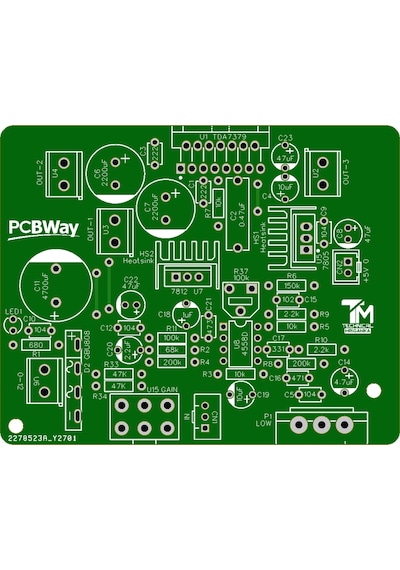 2.1 Kanal 13 13 38 Watt Amfi Devresi Tda7379-Tda7377-0-12V
