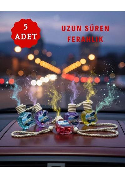 Axodine 5'li Dekoratif Yüksek Yayılımlı Bambu Başlıklı Oto Araç Kokusu 10 ML - (5 Adet)