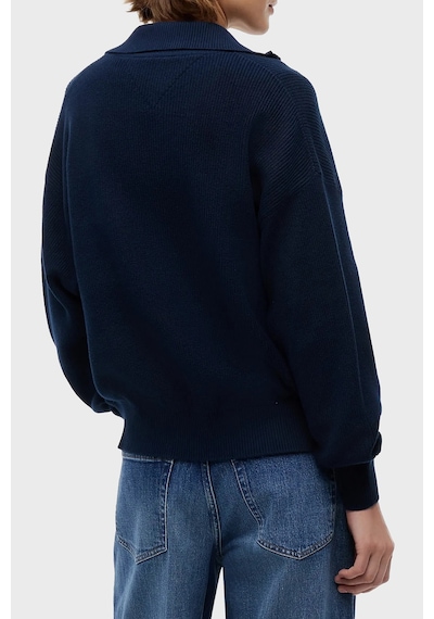 Tommy Jeans % 100 Pamuk Yarım Fermuarlı Balıkçı Yaka Kazak Kadın Kazak Dw0dw22928 C1g Lacivert Tommy Jeans % 100 Pamuk Yarım Fermuarlı Balıkçı Yaka Kazak Kadın Kazak Dw0dw22928 C1g Lacivert