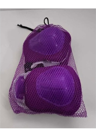 Çocuk Koruyucu Set Dizlik Dirseklik Bileklik 6 Parça Paten Scooter Bisiklet Kaykay Koruyucu Mor Renk
