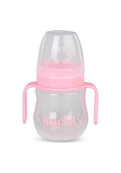 Baby Soft Geniş Ağız Kulplu Bıberon 150 Ml - Pembe