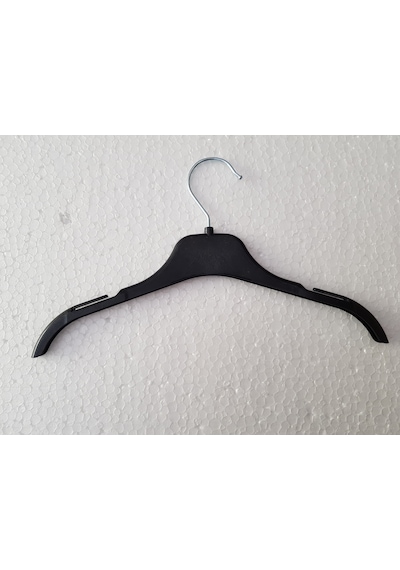 Plastik Elbise Askısı 30 CM 50 Adet Çocuk Elbise Askısı Siyah