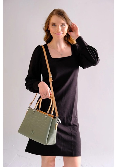 Just Polo Kadın Çantası 440113mh Yeşil - Taba