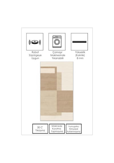 West Home Makinede Yıkanabilir Kaymaz Taban Leke Tutmaz Bej Modern Salon Halısı Mutfak Halısı Ve Yolluk Wh601 Beige