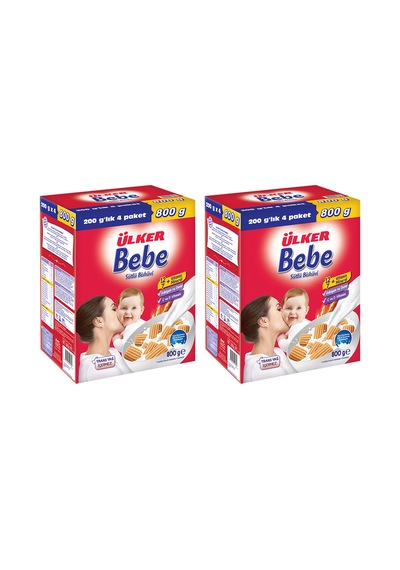 Ülker Bebe Sütlü Bebe Bisküvisi 2 x 800 G