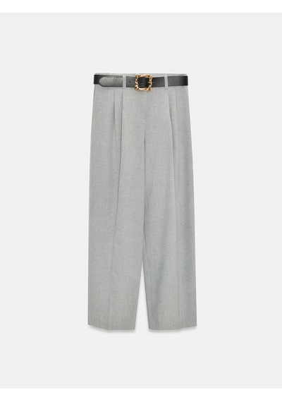 Dilvin 72263 Kemerli Palazzo Pantolon-gri Gri