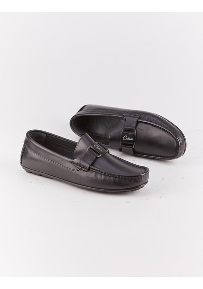 Cabani Terato Hakiki Deri Siyah Erkek Loafer