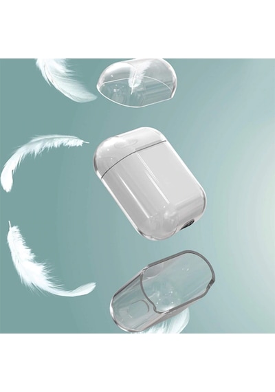 Apple Uyumlu AirPods 1. / 2. Nesil Kılıf Sert Pc Şeffaf Kılıf 14