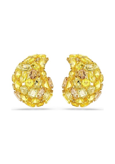 5723383 Gema Clip Earrings, Yellow, Gold-tone Plated Metalik