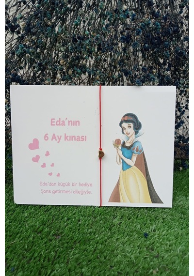 20 Adet Gold Kalpli Şans Bilekliği - Pamuk Prenses Kartlı Bebek H Çok Renkli