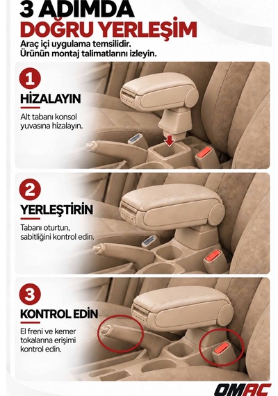 Nissan Juke 2010-2019 Uyumlu Kolçak Kol Dayama Bej Suni Deri Araca Özel