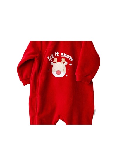 Andywawa Ac25332 Happy Newyear Kadife Bebek Tulum Red Red