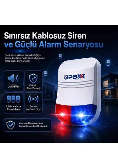 Opax-2646-4g Kablolu Ve Kablosuz Gprs/gsm/4g Alarm Paneli