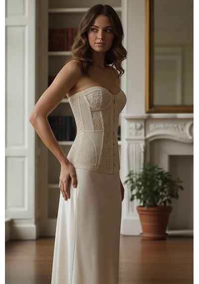 Kristina Vintage Korse - Krem Krem