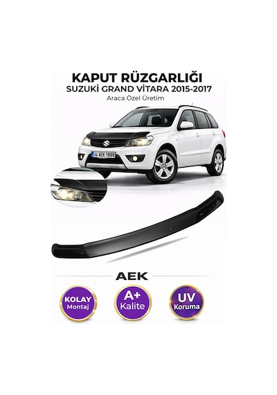 Suzuki Vitara 2015-2017 Araca Özel Üretim "4mm" Kaput Rüzgarlığı