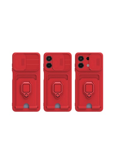 Uryport Xiaomi Redmi Note 13 4g Kılıf Zuma Kartvizitli Yüzüklü Silikon - Pembe