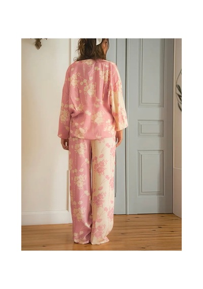 Lilly Rosalie Bloom Çift Renkli Pijama Takımı Pembe Pembe