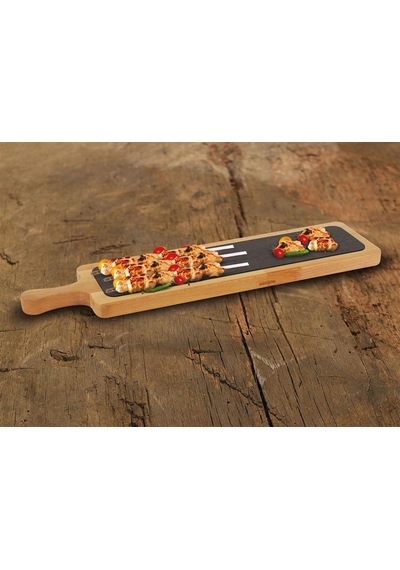 Lava Servis Ahşabı Dikdörtgen Döküm Plaka 60 X 15 Cm Ahşap