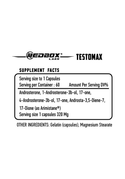 Red Box Labs Testomax Testo Booster 60 Caps Aromasız