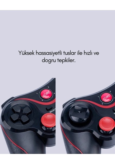 Mey İthalat Kablosuz Bluetooth Gamepad Pc Android Tv Uyumlu Oyun Kumandası