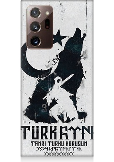 Samsung Galaxy Note 20 Ultra Uyumlu Tanrı Türkü Korusun Desenli Silikon Kılıf