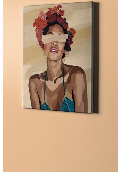 Webstyle Sayılarla Boyama Seti Çerçeveli Kasnaklı Pastel Renk Kadın 40 X 50 Cm