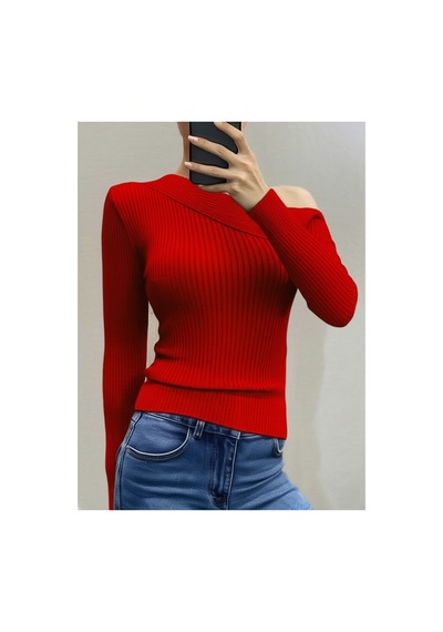 Flex Fashıon Yeni Sezon Omuz Detaylı Trend Triko Badi Kkırmızı - 738278902 Kırmızı - 738278902 Kırmızı
