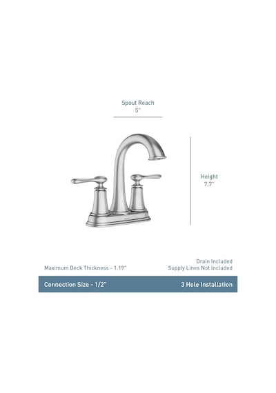 Moen 84092srn Ellicott 4 "lavabo Bataryası, Spot Dirençli Fırçala Diğer