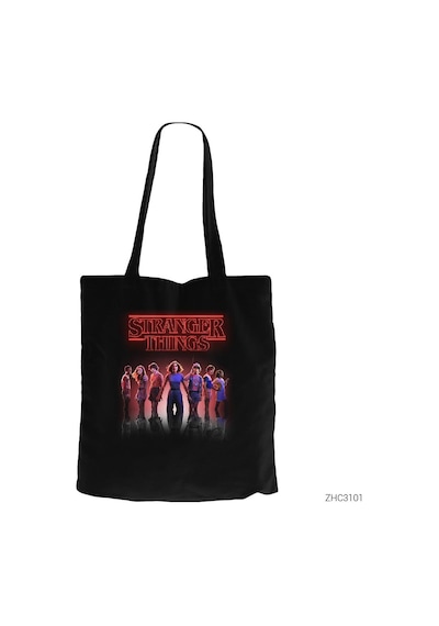Stranger Things The New Siyah Kanvas Bez Çanta