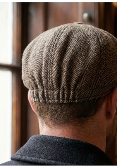 Emybox Erkek Kaşe 8 Köşe Kasket Şapka Klasik Retro- Peaky Blinders Tarzı Lastikli Standart Beden G