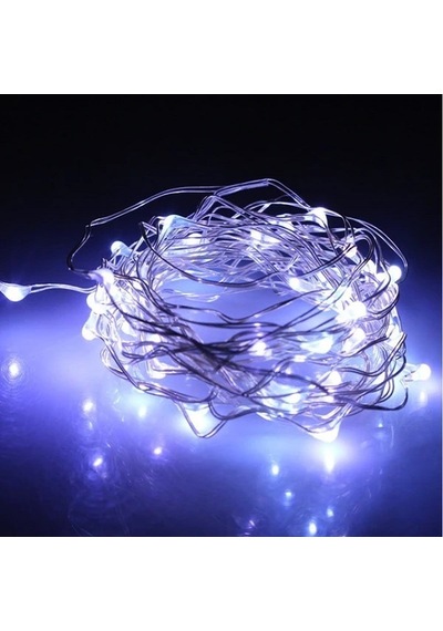 7 Metre Yılbaşı Ağacı Işığı Beyaz Pilli Işık Pilli Beyaz Led Işık Beyaz Noel Işığı Yılbaşı Işığı Beyaz